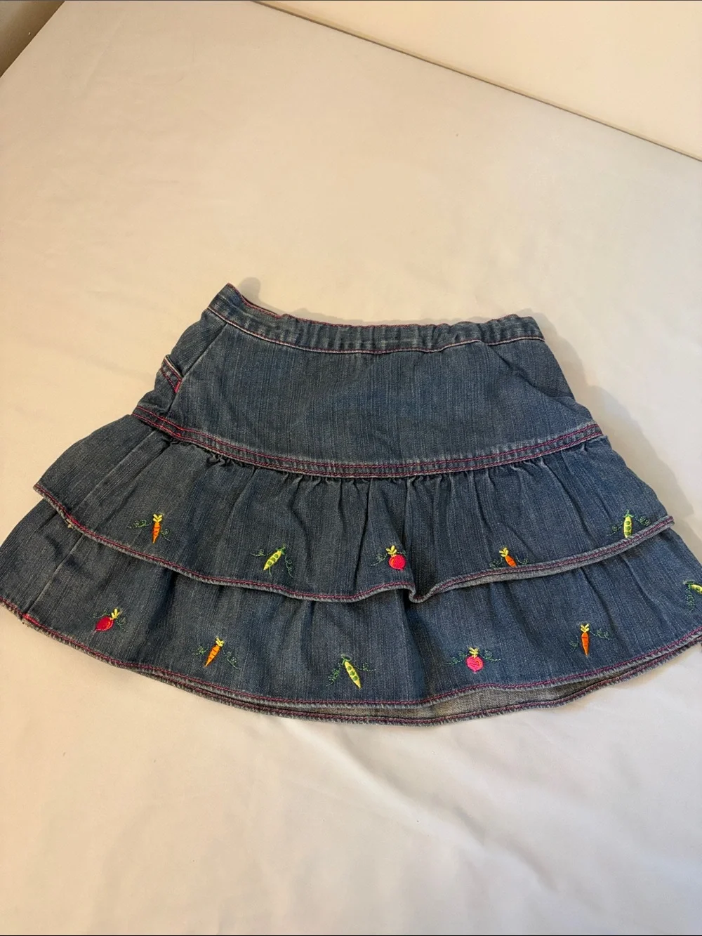 Gymboree Girls Denim vegetable embroidery Skirt Girls 6